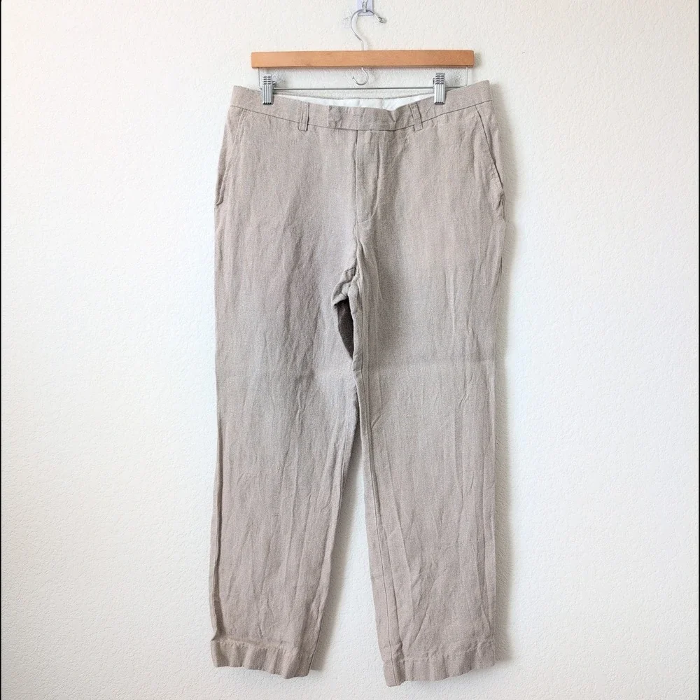 Rawganique Mens Hemp Trousers Tan Straight‎ Leg Eco-Friendly Pants Organic 36x33